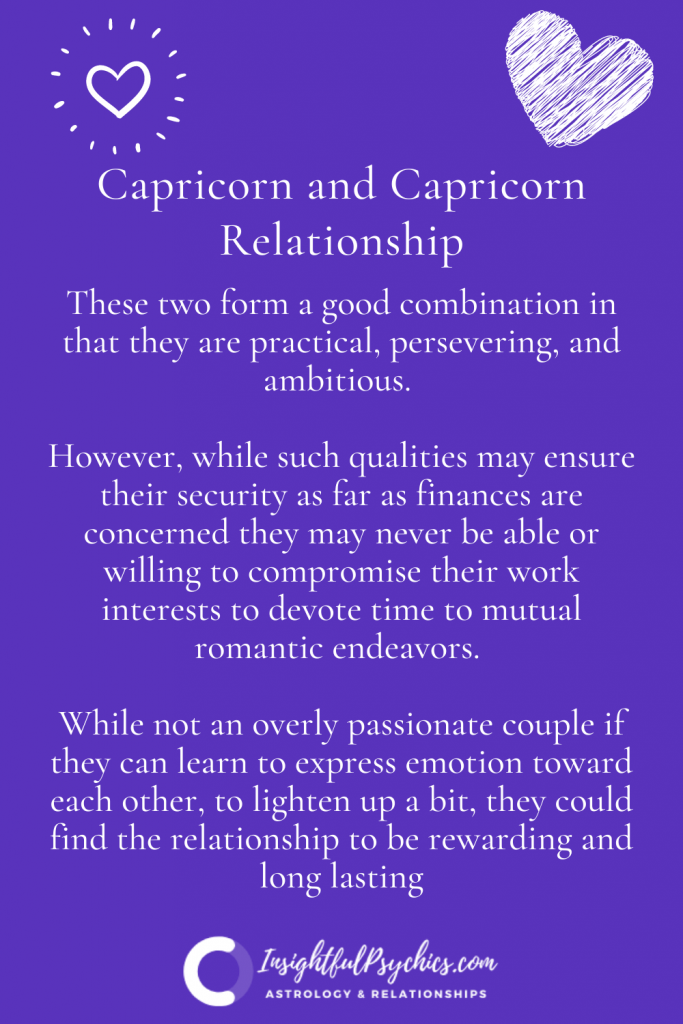 Capricorn and Capricorn Relationship