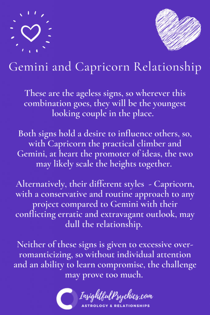 Gemini and Capricorn Relationship