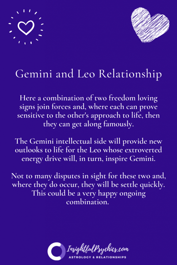 Gemini and Leo Relationship