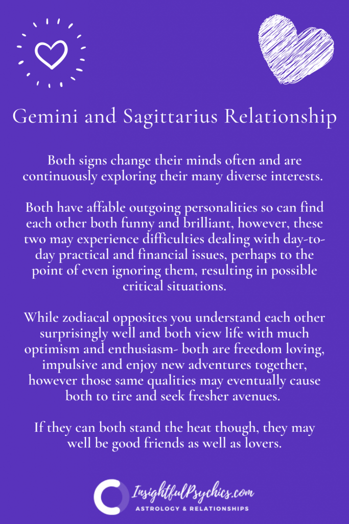 Gemini and Sagittarius Relationship