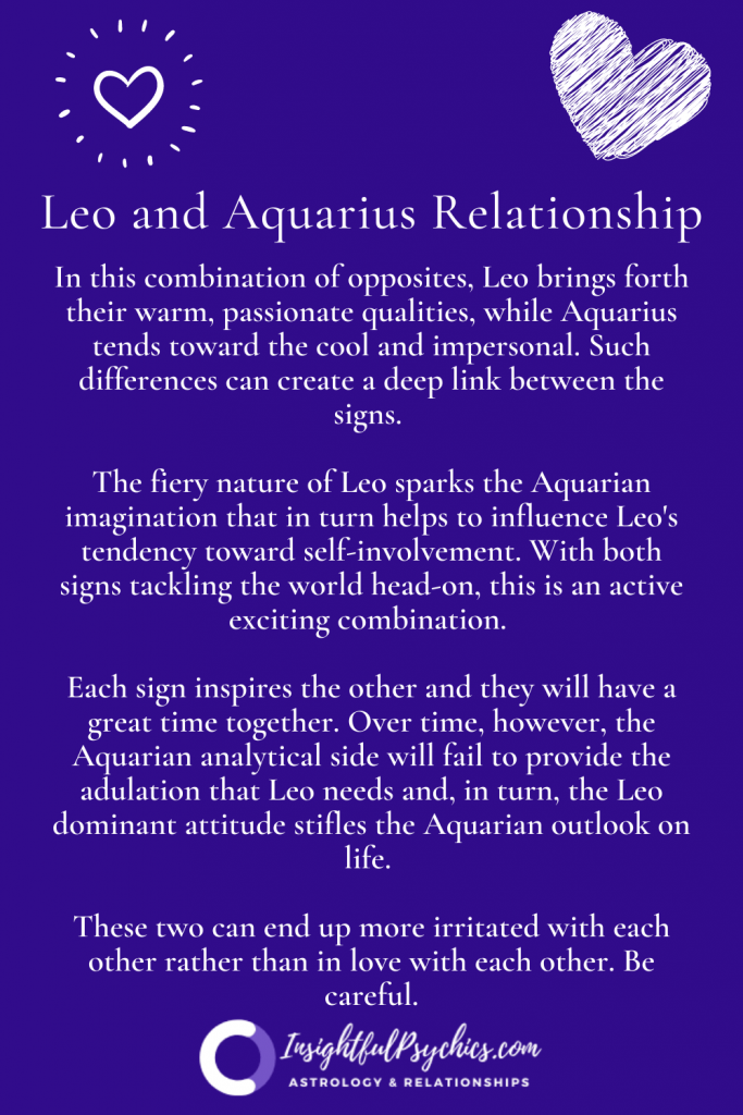 Leo and Aquarius Relationship