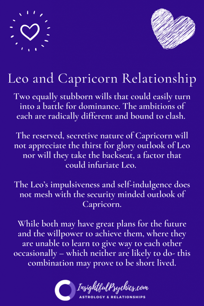 Leo and Capricorn Relationship