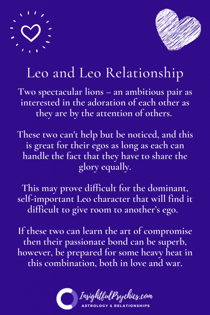 Leo and Leo Relationship