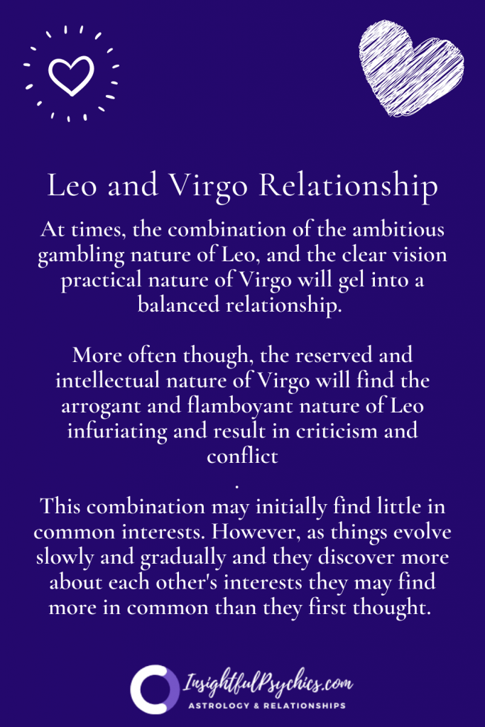 Leo and Virgo Relationship