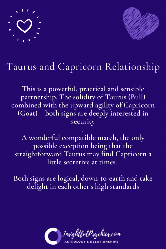 Taurus and Capricorn Relationship