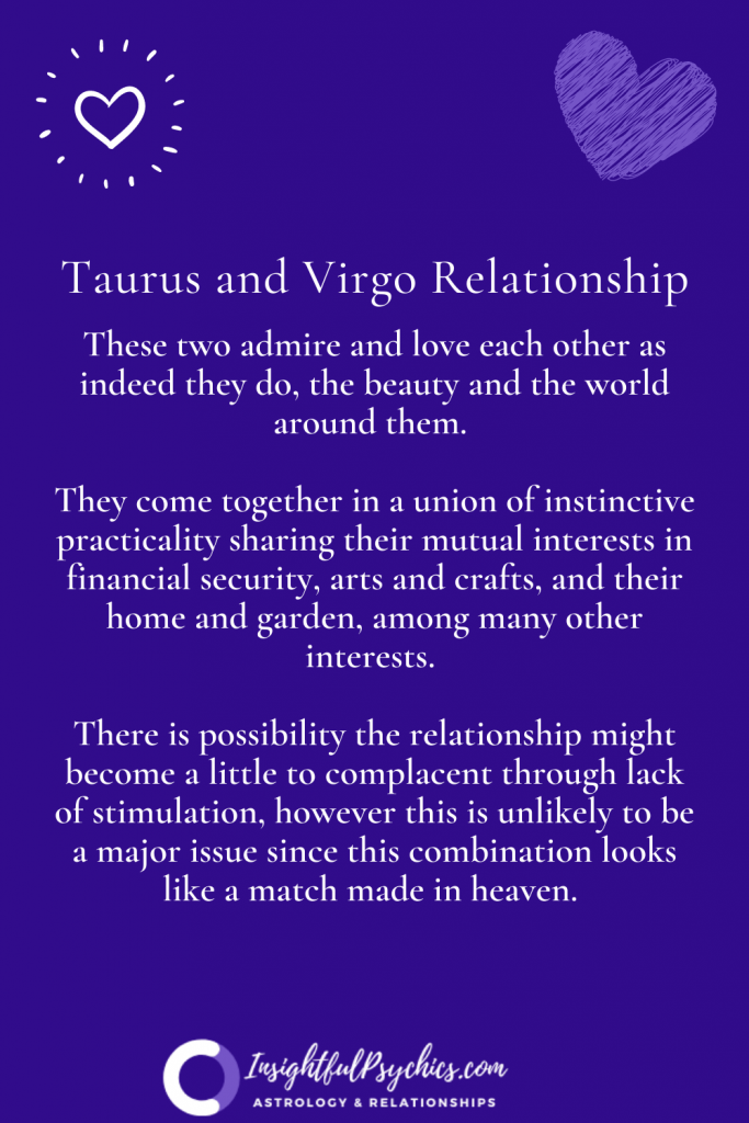 Taurus and Virgo Relationship