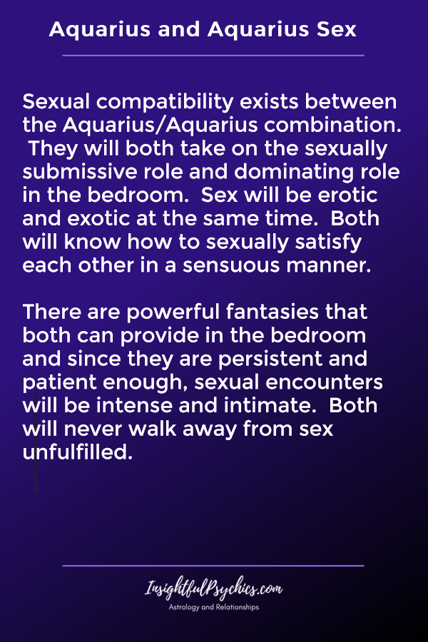 aquarius and aquarius sexually compatible