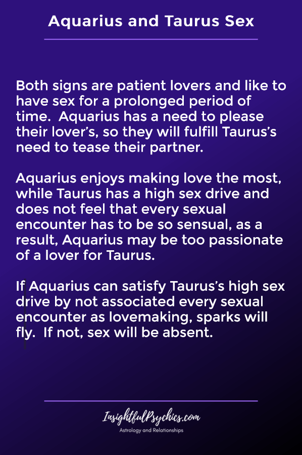 aquarius and taurus sexually compatible