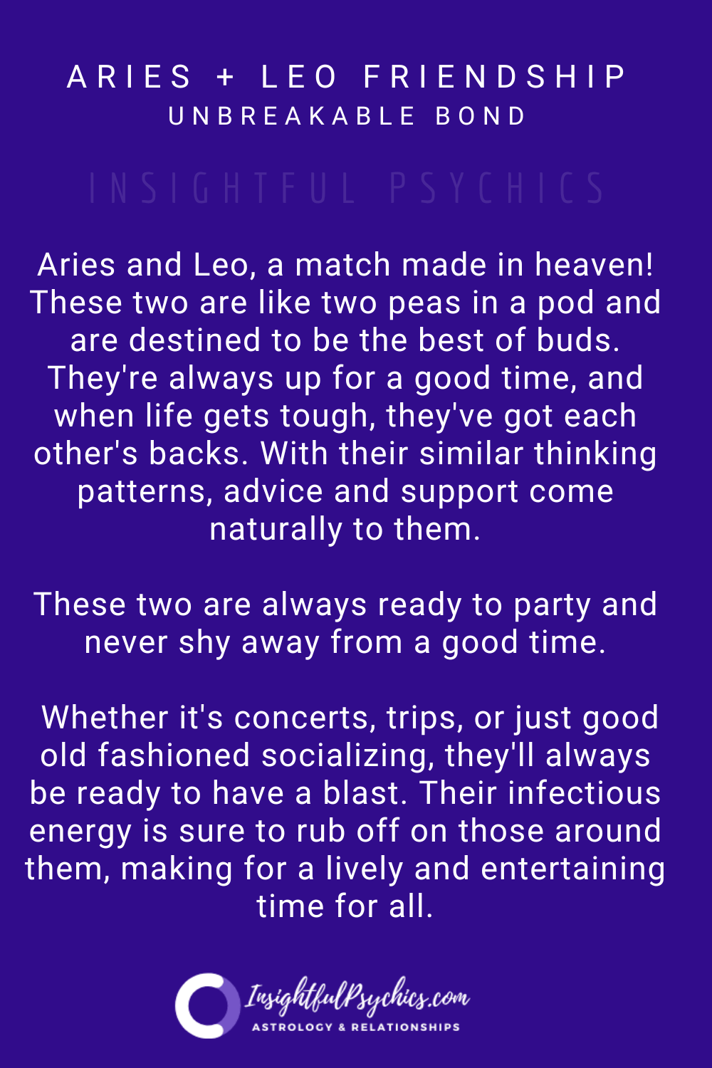 leo and aries friendship