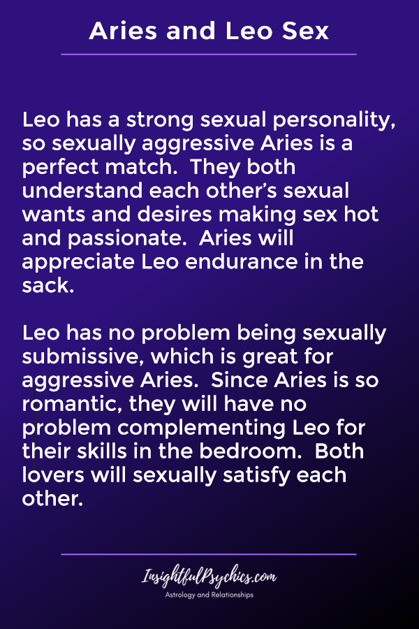 aries and leo sexually compatible