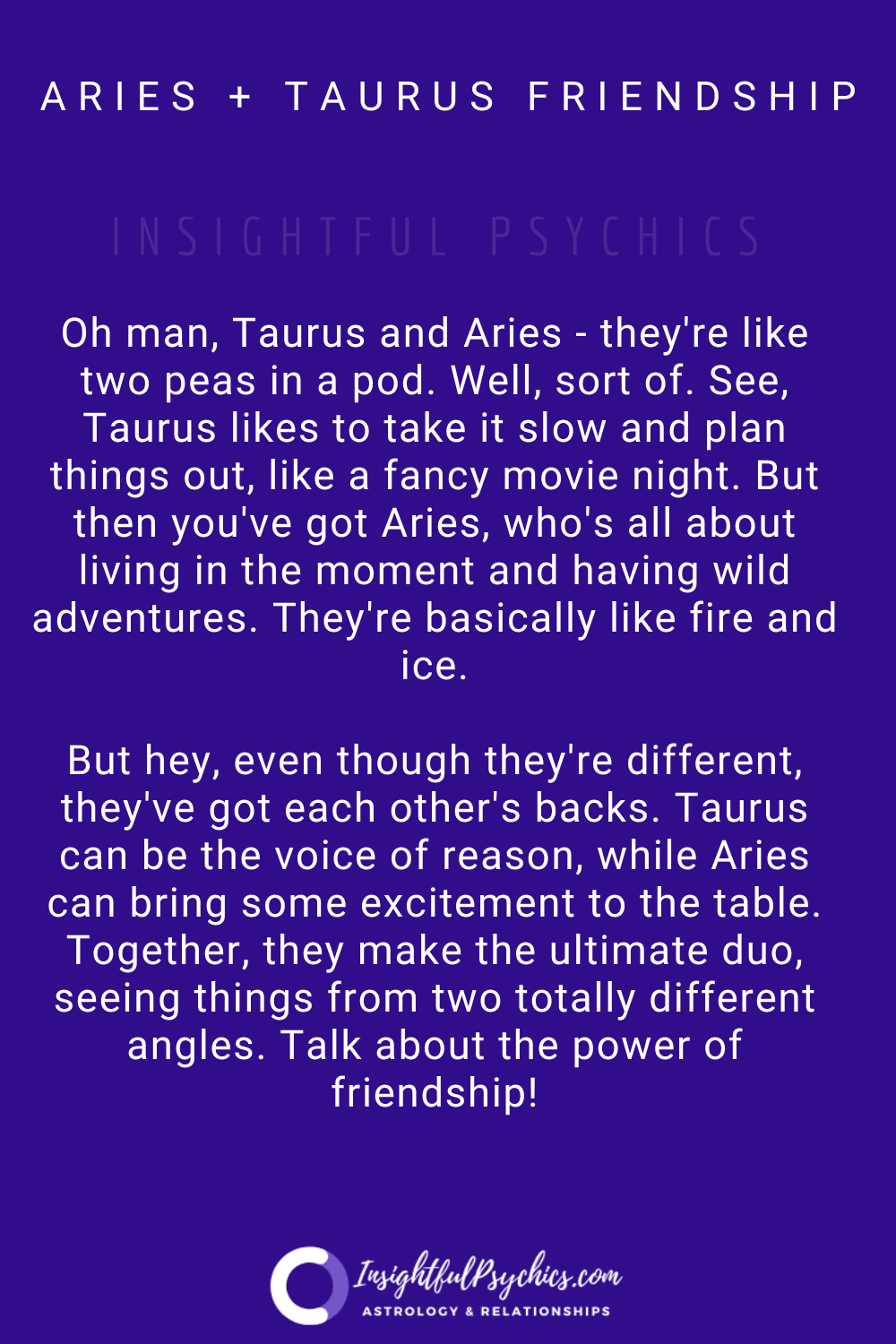 taurus and aries friendship