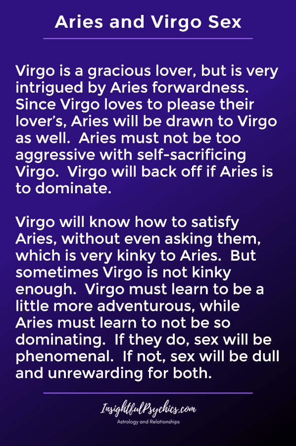 Virgo sexually and scorpio Virgo and