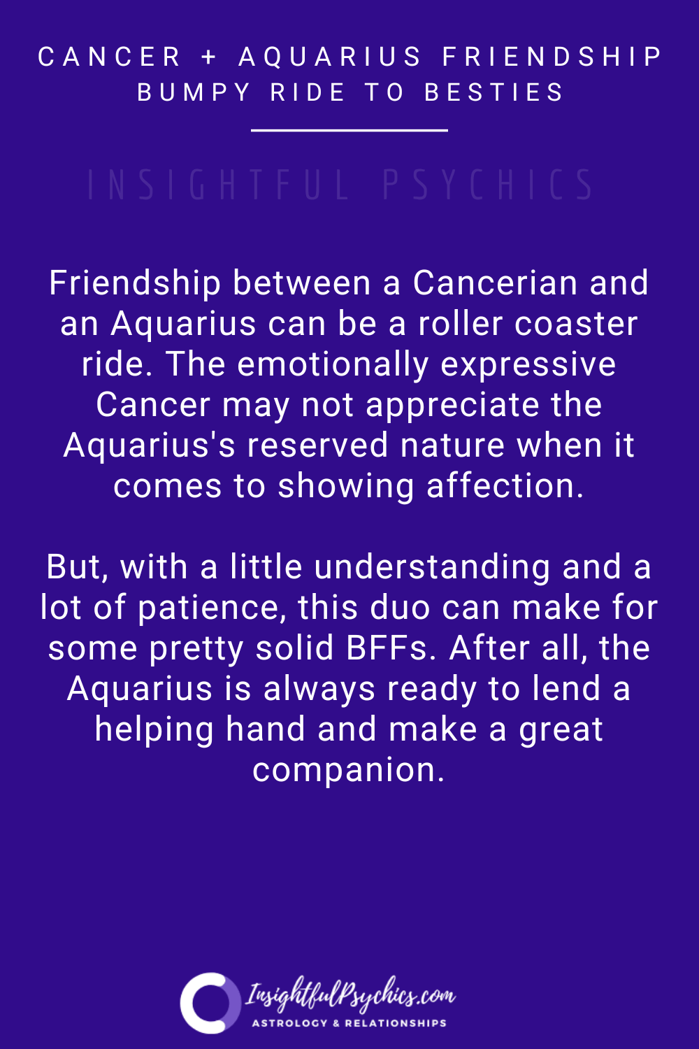 Cancer And Aquarius Friendship 
