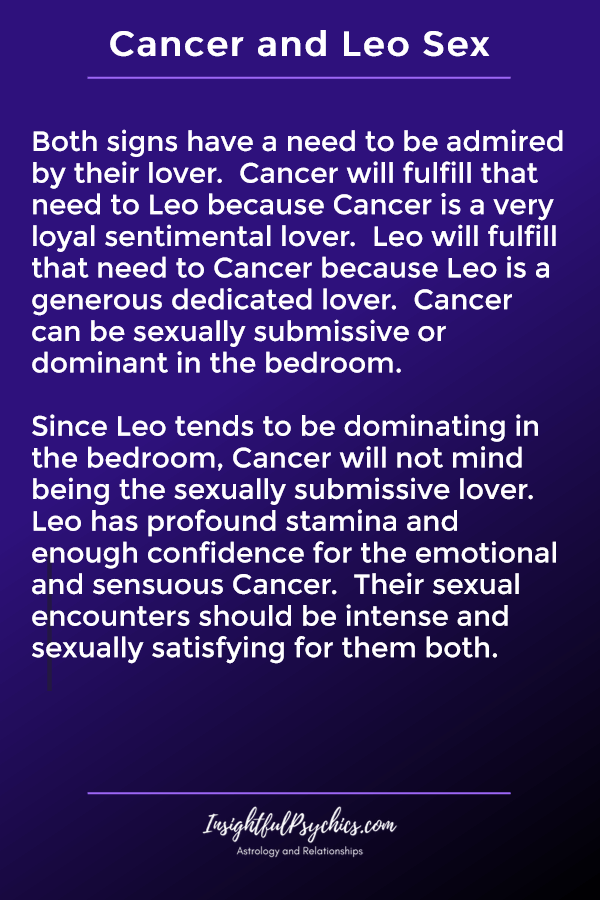 Cancer And Leo Compatibility In Sex Love And Friendship