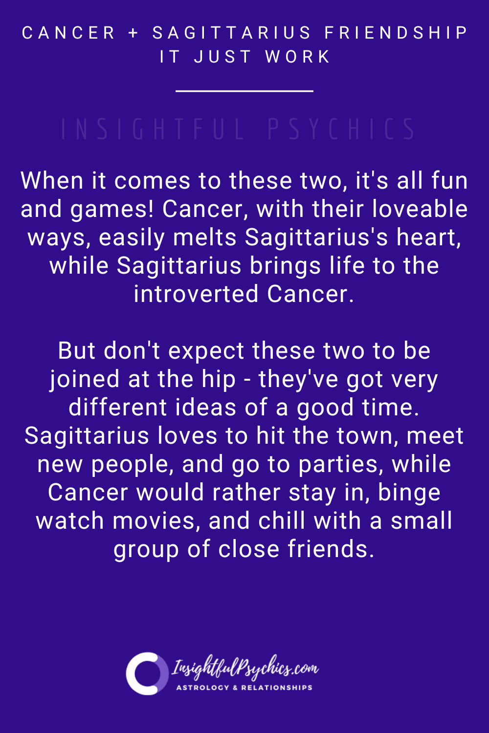 sagittariusand cancer friendship