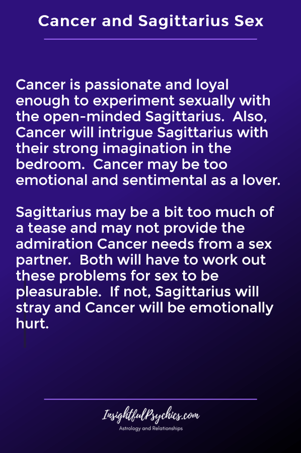 cancer and sagittarius sexually compatible