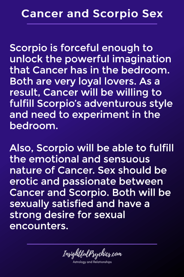 cancer and scorpio sexually compatible