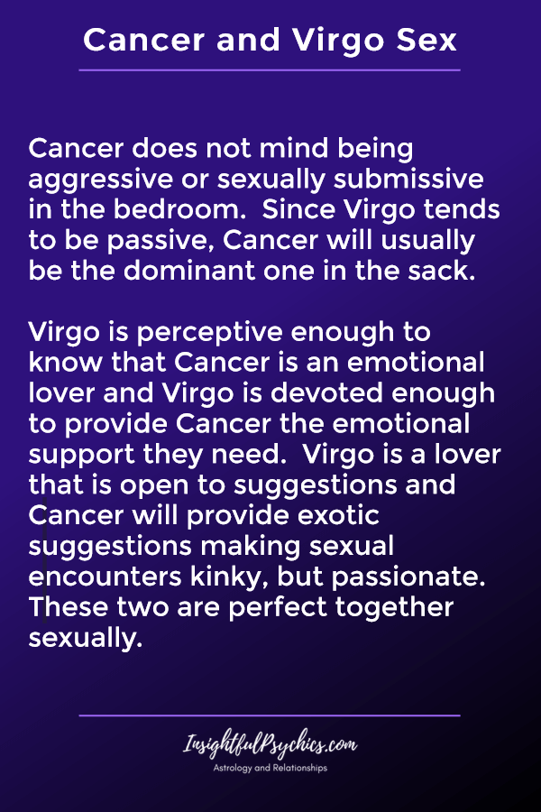 cancer and virgo sexually compatible