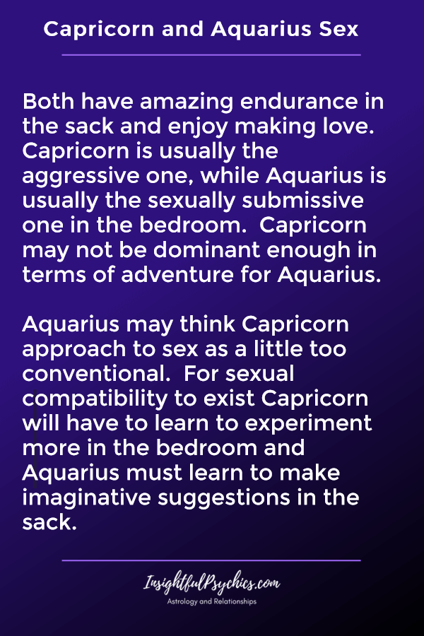 capricorn and aquarius sexually compatible