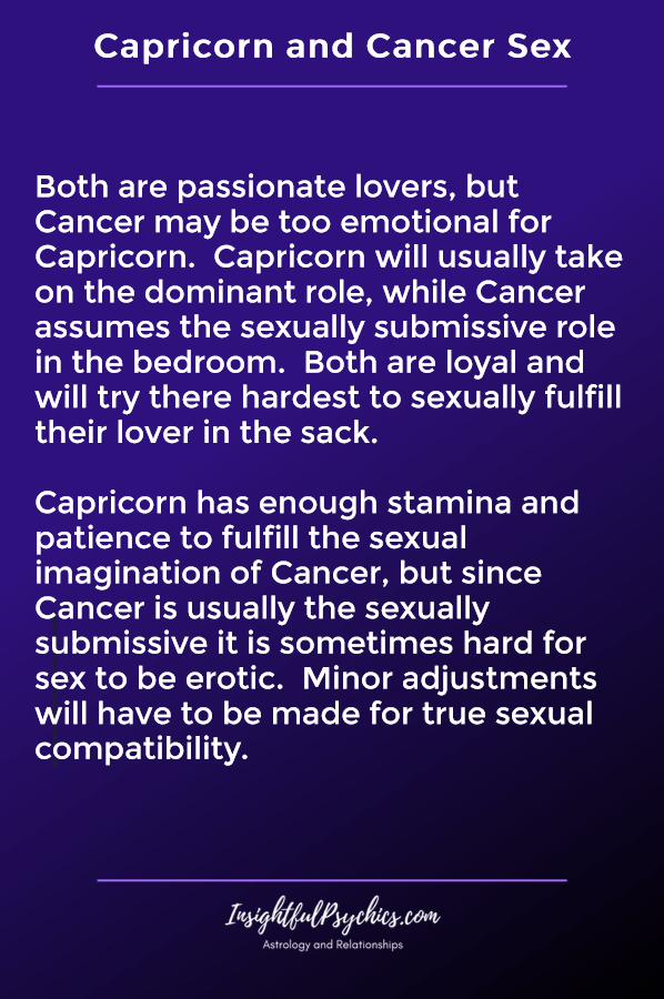 capricorn and cancer sexually compatible