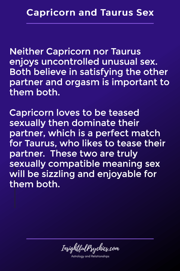 Female male taurus compatibility capricorn Capricorn Man