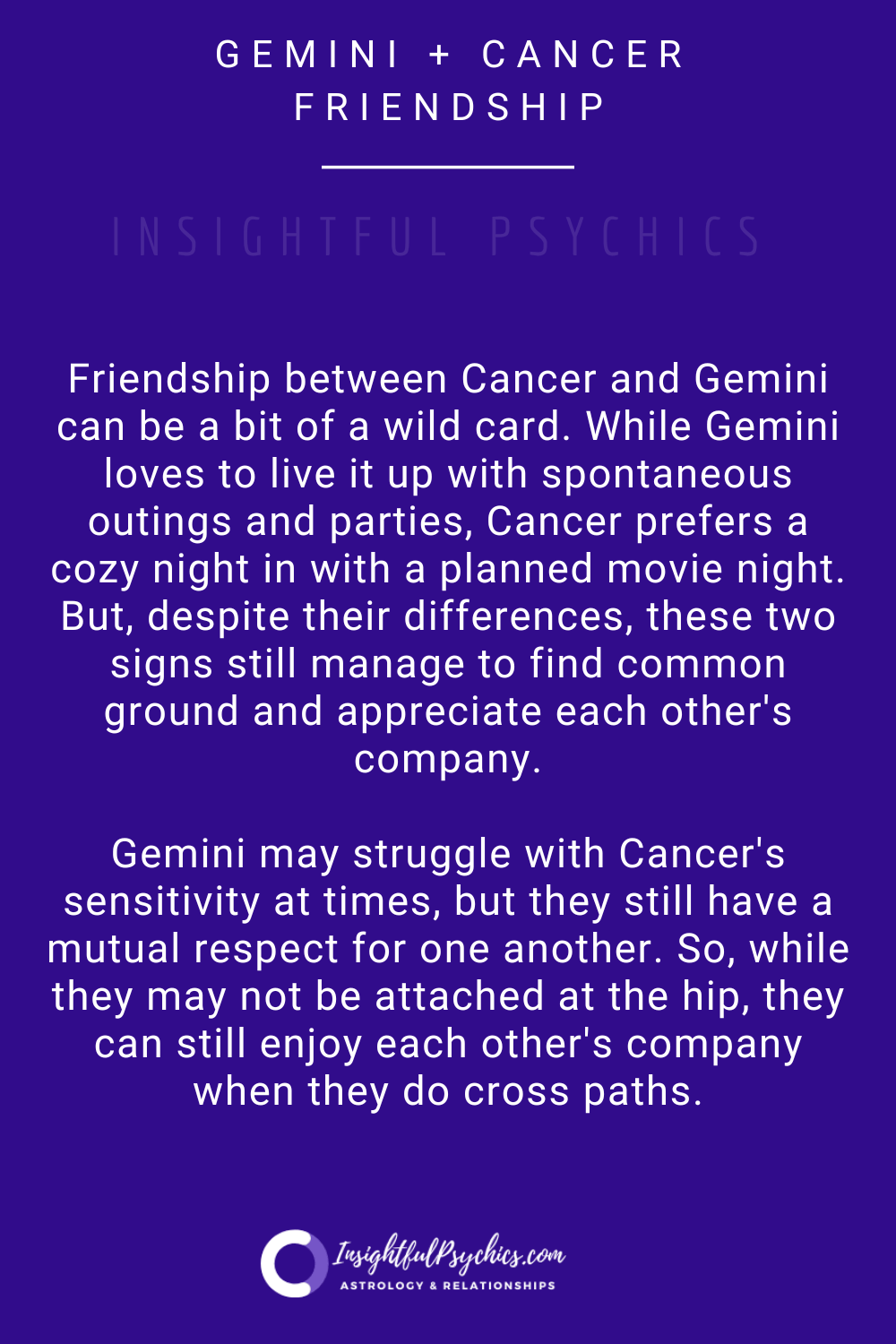 cancer and gemini friendship