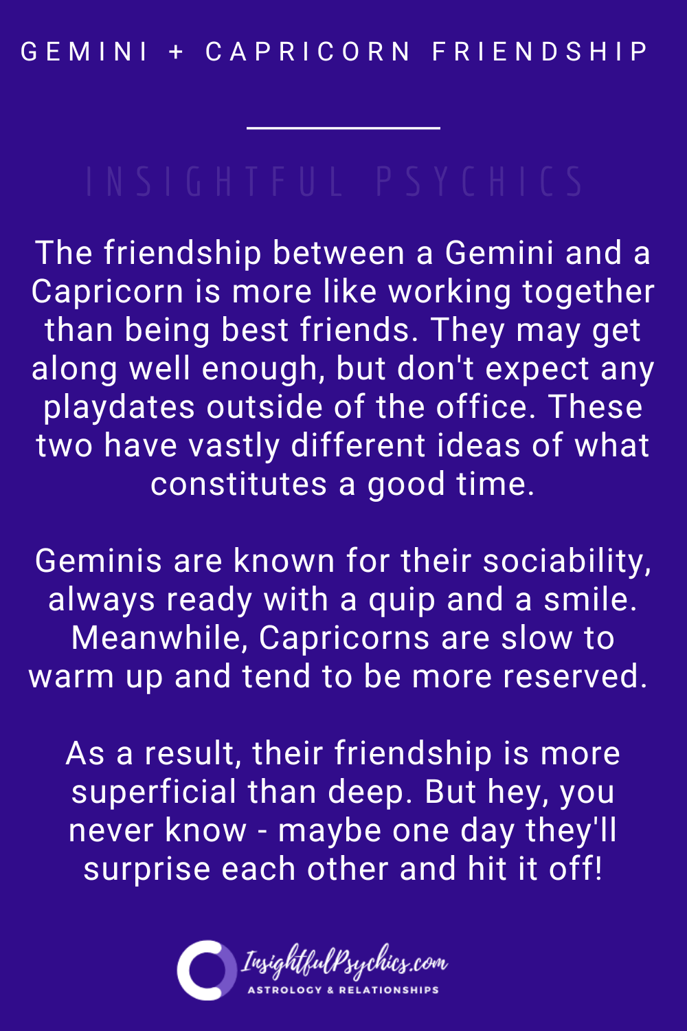 capricorn and gemini friendship