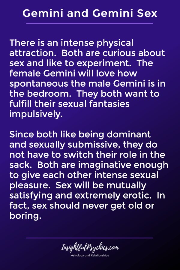 Geminis love two in How Does