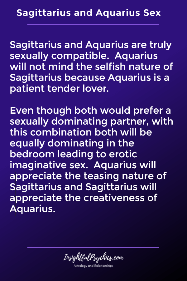 sagittarius and aquarius sexually compatible