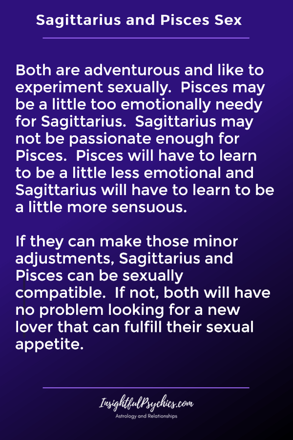 sagittarius and pisces sexually compatible