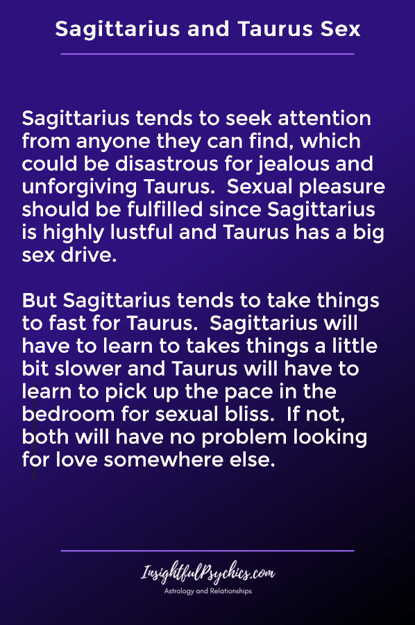 sagittarius and taurus sexually compatible