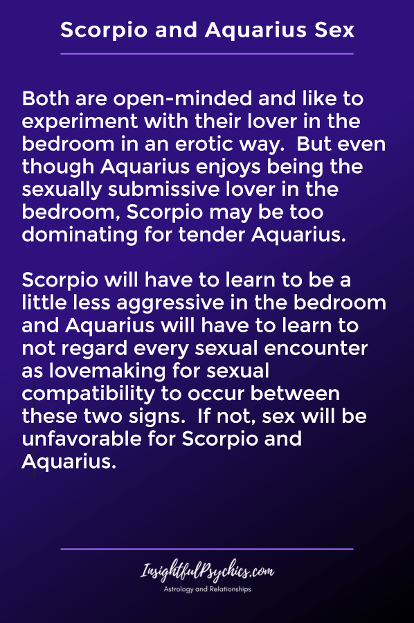 Woman couples man scorpio aquarius Aquarius and