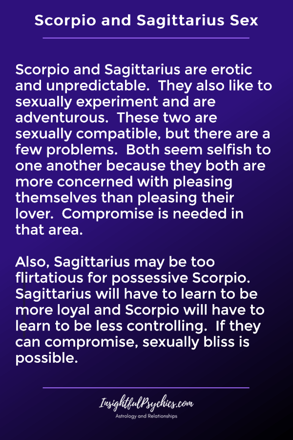 scorpio and sagittarius sexually compatible