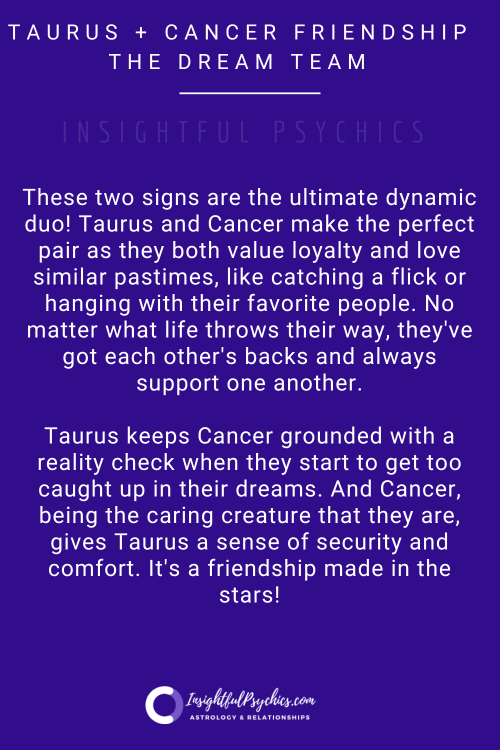 cancer and taurus friendship
