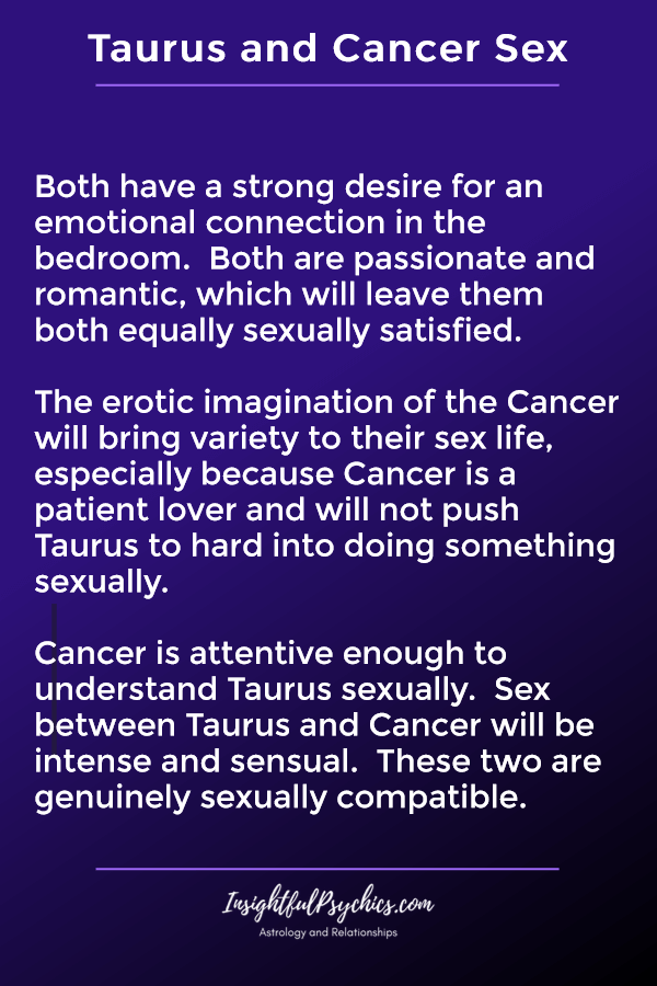 taurus and cancer sexually compatible