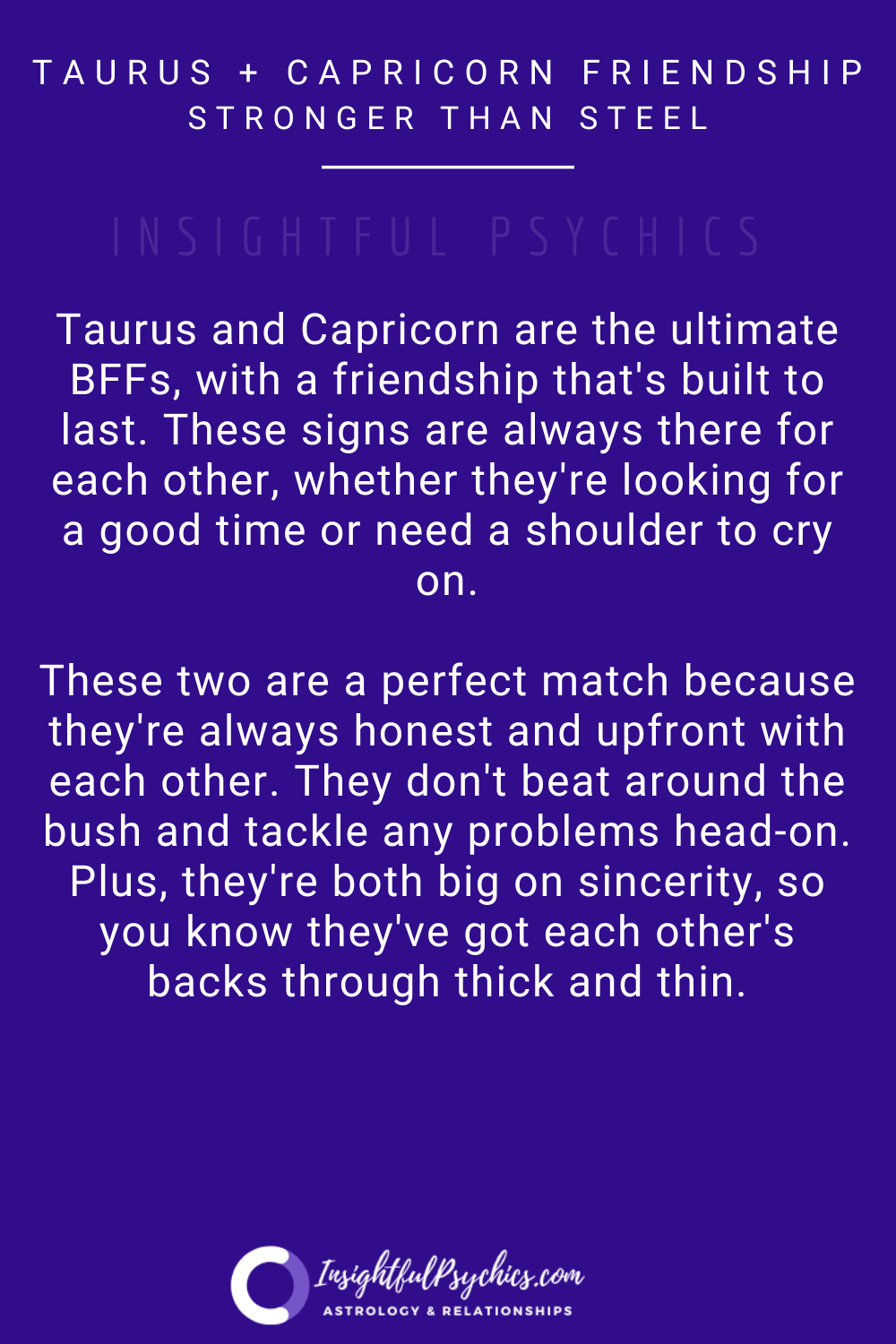 capricorn and taurus friendship