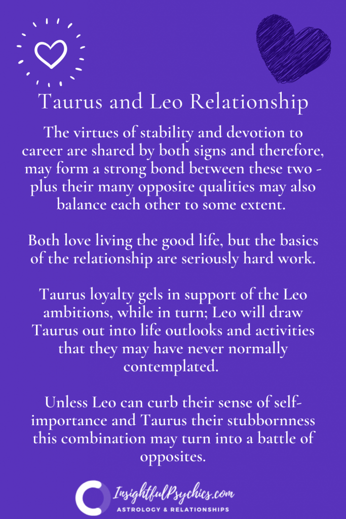 taurus and leo relationship