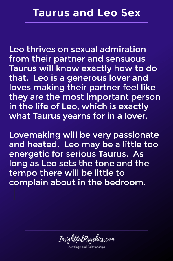 taurus and leo sexually compatible