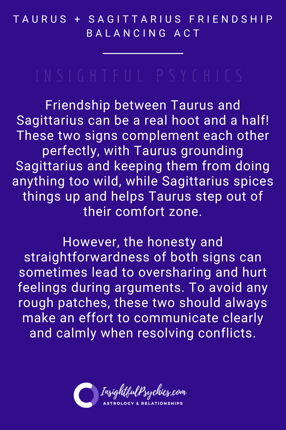 sagittarius and taurus friendship