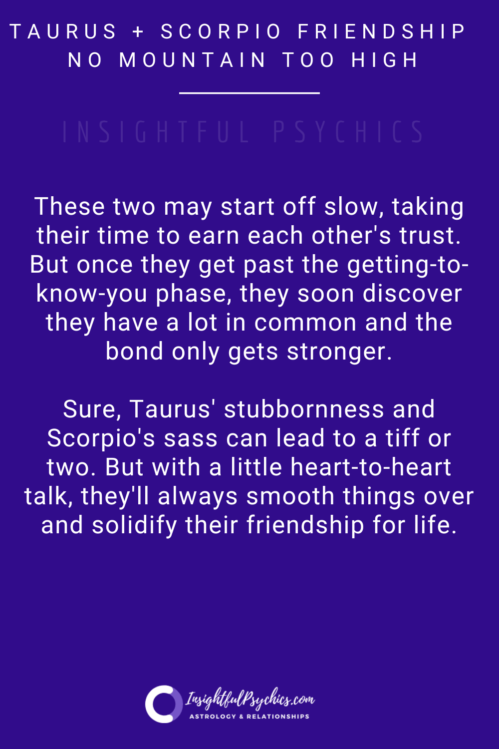 scorpio and taurus friendship