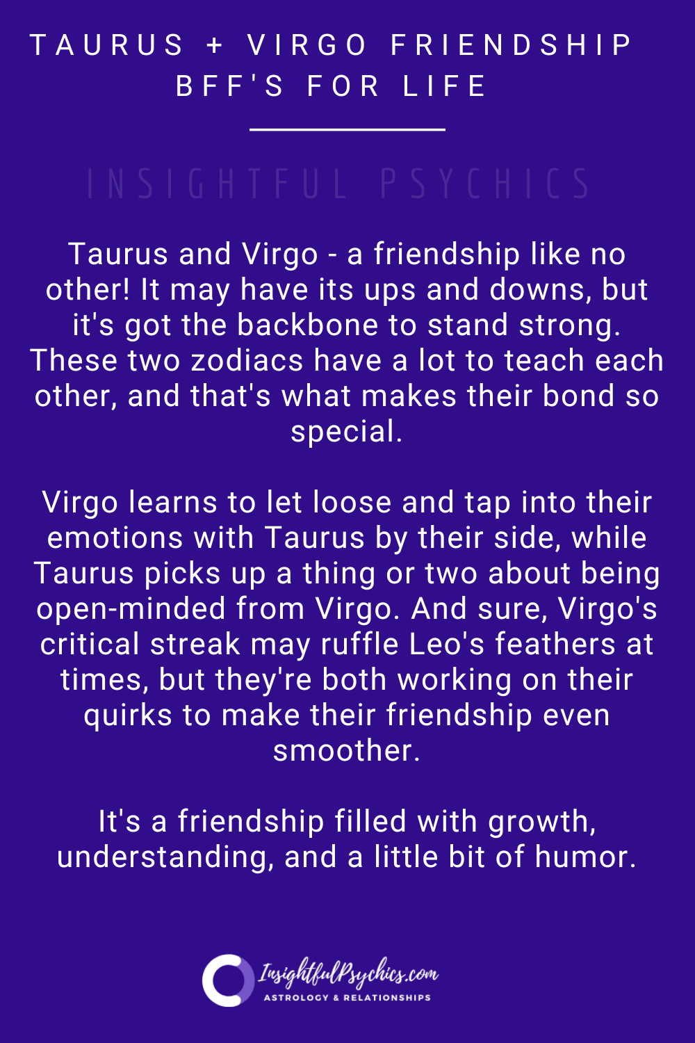 virgo and taurus friendship