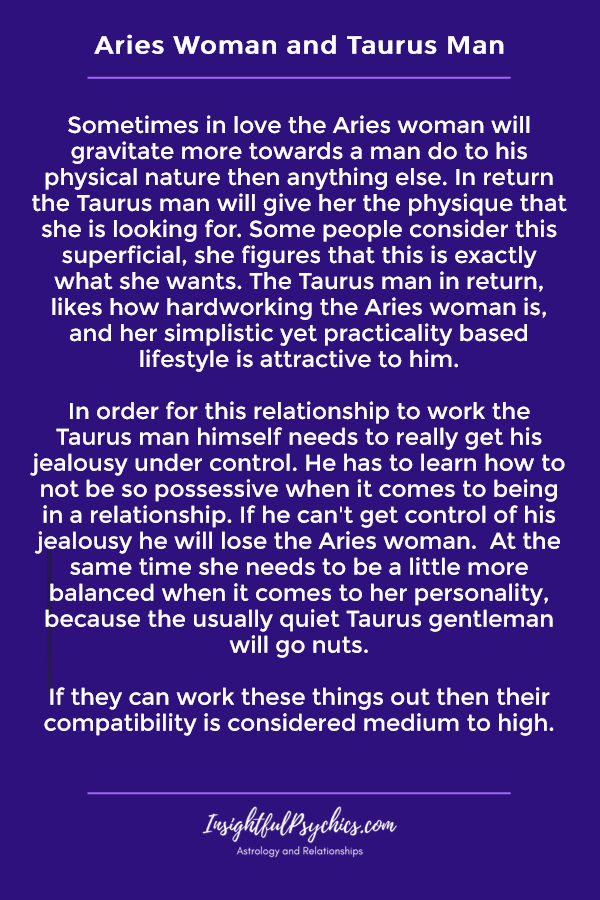 Man aries likes taurus woman why Which Male