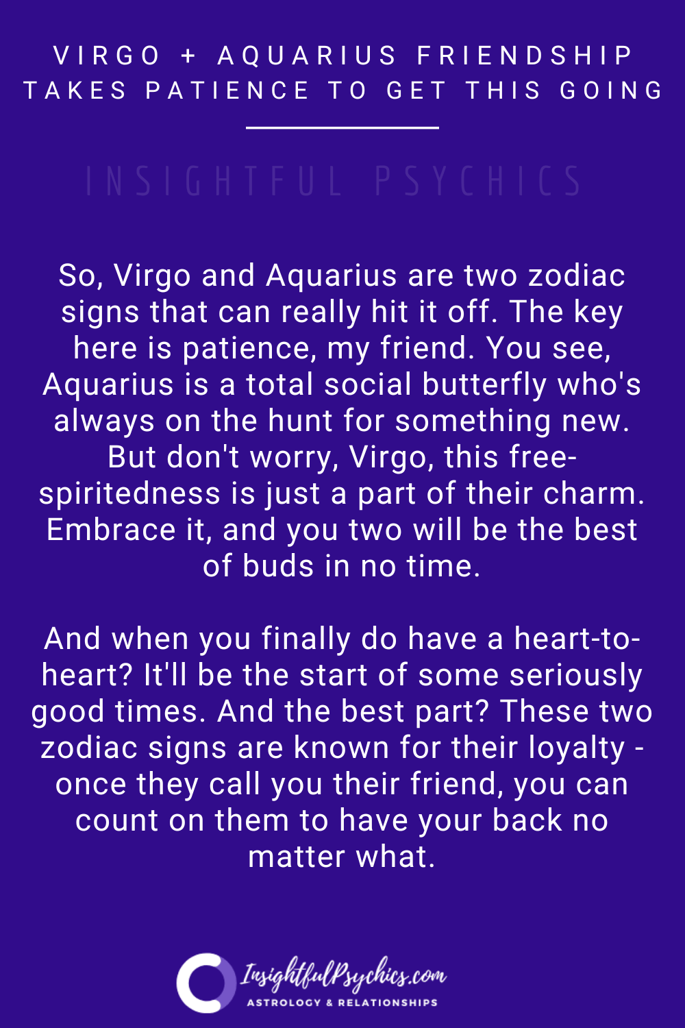 aquarius and virgo friendship