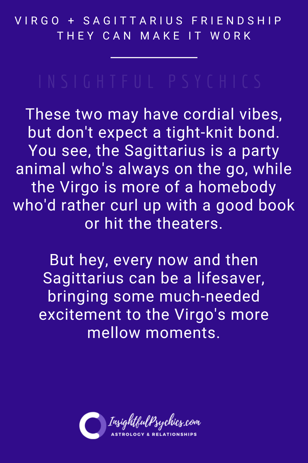 sagittarius and virgo friendship