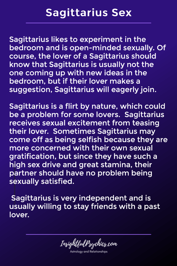 And in pisces bed sagittarius Pisces Sexuality: