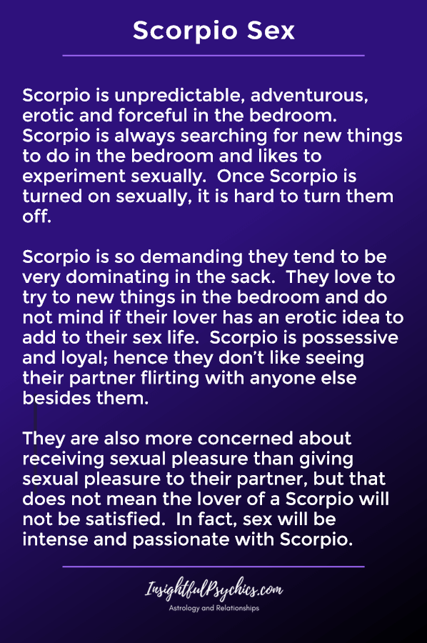 Scorpio so in why are bed good Why Is