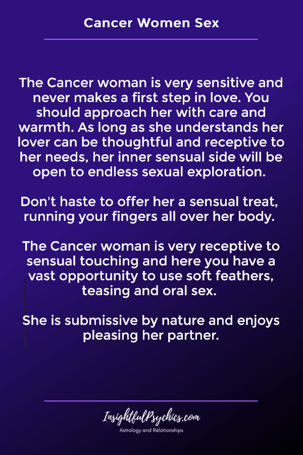 Cancer Woman Sex traits
