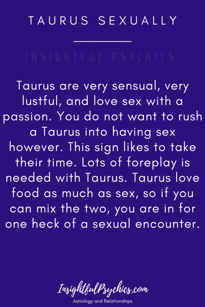Taurus Sexually